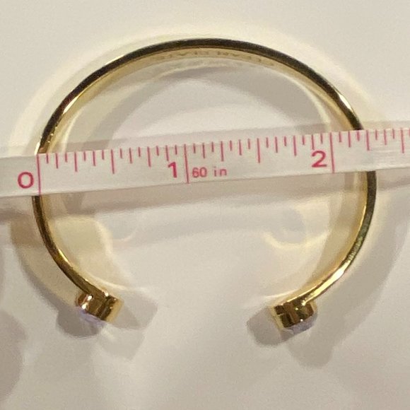 Kate Spade Forever Gems Clean Slate Gold Cuff Crystal Bracelet - Picture 2 of 7